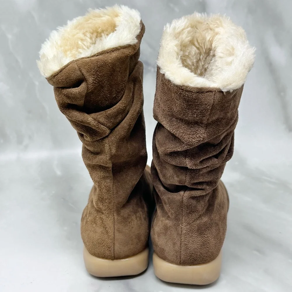 Santana Canada Brown Suede Slouch Waterproof Boot Womens 7.5